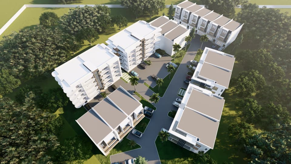 The Edelborough — aerial masterplan view